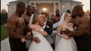 The BEST #77 Naughty Brides (((( BBC MANSION )))) Hot Wives GANGBANG Day at the BBC mansion! Stretched gaped wrecked european girls interracial creampie amador big pussy anal hard cock [AI Generated]