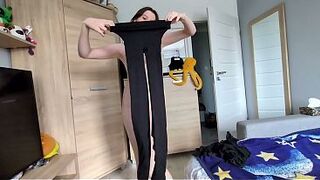 Horny young student went shopping with her sugar daddy and did naked haul