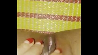 Buried fingers make tight pussy cum