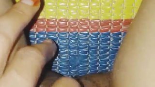 Desi teen College student fingering her pussy before going to College