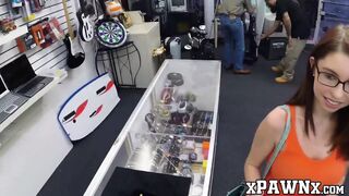 Fine ass chick gives herself to a big dicked pawnbroker