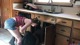 lucky plumber fucked by teen - Erin Electra