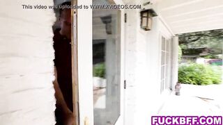 Halloween teen cutie trick or treating for a big cock