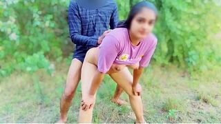 Desi village girl suman making love in forest and fuck her tight pussy in jungle viral