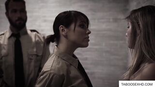Girl fucked in prison by guards