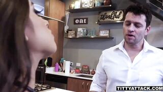 Ella Knox tits were bouncing around from getting fucked like a spreadaegle