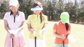 Asian teen girls plays golf nude