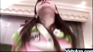 He Cums on Her Cute Asian Face