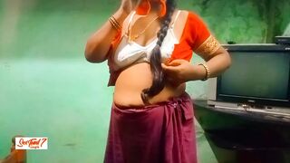 Desi Tamil teacher changes dress