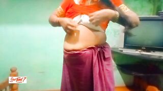 Desi Tamil teacher changes dress