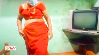 Desi Tamil teacher changes dress
