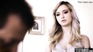 Nasty uncle with her innocent blonde muse