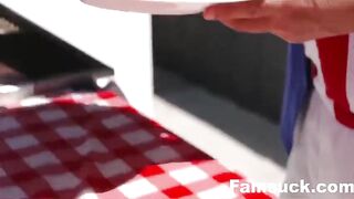 Hot Busty Milf Joins Step-Son For threesome