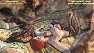 Triss Merigold fucked between the tits by Ghoul Monster 3D Animation
