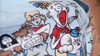 Hot retro orgy with 3 teen girls and 2 big dicks