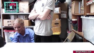 Milf officer makes a male thief fuck her