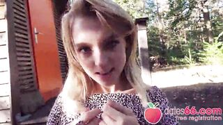 Sweet LILY RAY enjoys an outdoor fuck session! Dates66.com