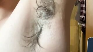 hairy pussy, big clit, close-up, super bush