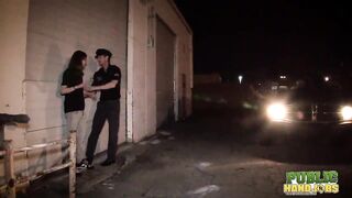 Olivia Austin Gives Two Cops Handjobs