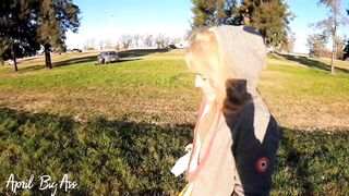 drinking piss in public, high risk in the streets, beginner slut !!! 4k