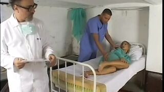 Male nurse gets to fuck this stunning blonde babe patient