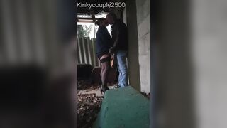 Hot milf in stockings deepthroat abandoned cabin forest
