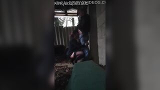Hot milf in stockings deepthroat abandoned cabin forest
