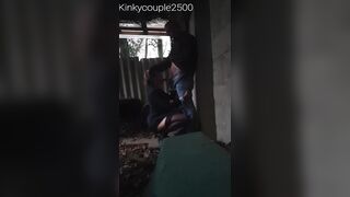 Hot milf in stockings deepthroat abandoned cabin forest