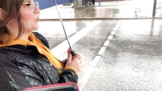 I control her pussy in public with a lovense lush - she moans and is embarassed