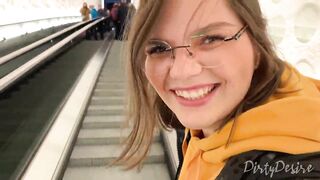 I control her pussy in public with a lovense lush - she moans and is embarassed