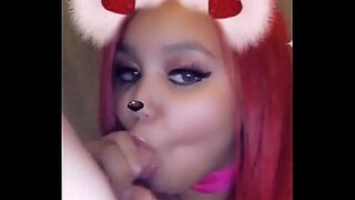 Lightskin Ebony Slut EXPOSED Sucking White Dick On s.