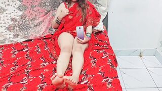 Punjabi Wife Masturbating While She is Watching Porn On Her Mobile With Loud Moaning