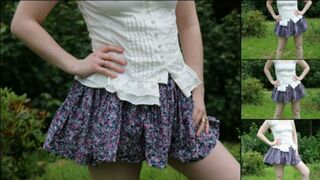 miniskirt outdoors in the garden