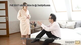 DADDY4K. After shower blonde has affair with her boyfriends stepdad