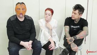 Redheaded contorted anal teen sub slave is butt fucked hard