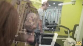 HUNT4K. Slender teen interrupted training to be fucked for..
