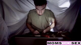 MomsTeachSex - Hot Busty MILF Will Do Anything For Sons Cock