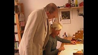 Blonde Teen Seduces Old Tutor Teacher