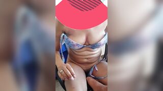 Teasing wife on holiday balcony part 1