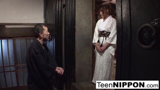 Cute Asian babe gets caught masturbating