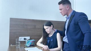 LUSTFUL TEACHER TAKES ANAL VIRGINITY