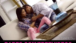 Thin young model Veronica Rodriguez makes love to her man