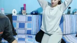 Cute Russian Hairjob with Ponytail