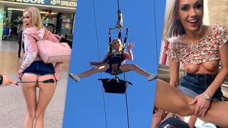 Blonde Teen Sky Pierce Public Sex after Showing Pussy POV