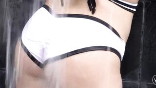 ANGELA WHITE - Super Busty Aussie in Wet Solo Masturbation
