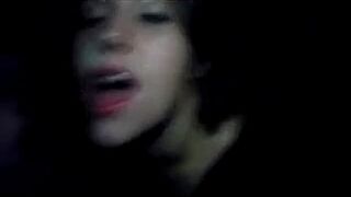 young girl eats 3 cocks at the disco