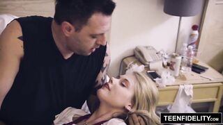 TEENFIDELITY Hannah Hays Swallows Her Step-Bros Cum