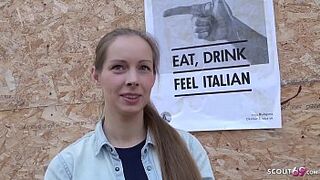 GERMAN SCOUT - CUTE TEEN KINUSKI TALK TO REAL LEG SHAKING ORGASM CASTING