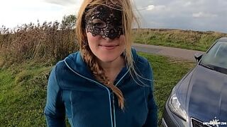Outdoor Blowjob and Facial next to a car - ENFJandINFP