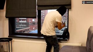 A masked robber entered the house and decided to fuck a young student